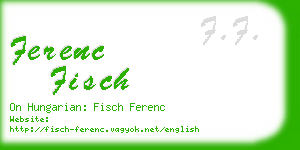 ferenc fisch business card